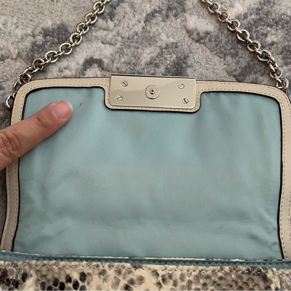 Coach Snakeskin Leather Crossbody Chain Bag - Picture 6 of 6